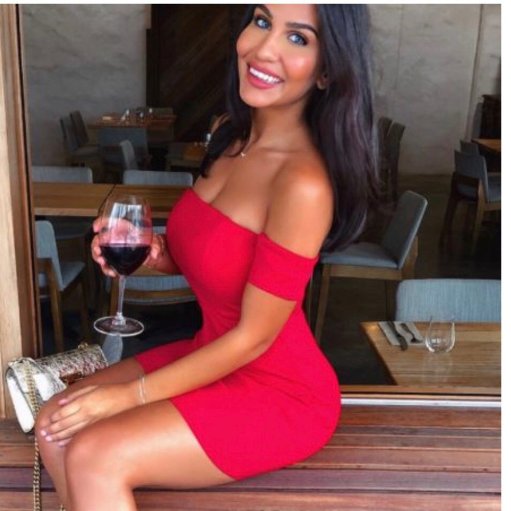 White Fox Boutique Bardot Mini Dress